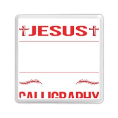 Calligraphy T- Shirt Funny Jesus Calligraphy Calligrapher Handwriting Lettering T- Shirt Memory Card Reader (square)
