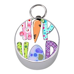 Easter Bunny Happy Easter T- Shirt Hip Hop Happy Easter T- Shirt Mini Silver Compasses