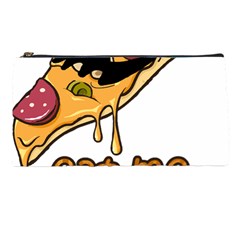 Eat Me T- Shirtscary Pizza Slice Sceaming Eat Me T- Shirt Pencil Case by ZUXUMI