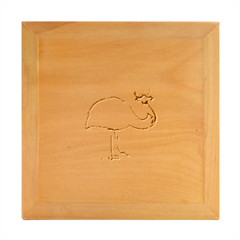 Ostrich T-shirtwhite Look Calm Ostrich 23 T-shirt (1) Wood Photo Frame Cube