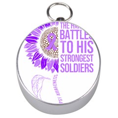 Epilepsy Awareness T- Shirt Epilepsy Awareness Sunflower God Give The Hardest Battles T- Shirt Silver Compasses