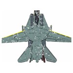 F14 Tomcat Fighter Jet T- Shirt F14 Tomcat Comic Drawing Quote T- Shirt (2) Premium Plush Fleece Blanket (Extra Small) 40 x30  Blanket Front