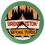 Bridger Teton T- Shirt Bridger Teton National Forest T- Shirt Color Wall Clock Front