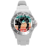 Funny Cowgirl T- Shirt Funny Cowgirl T- Shirt Round Plastic Sport Watch (L) Front