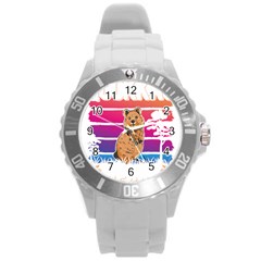 Quokka T-shirtbecause Quokkas Are Freaking Awesome T-shirt Round Plastic Sport Watch (l)