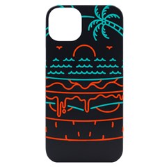 Burger T- Shirt Beach Burger T- Shirt Iphone 14 Plus Black Uv Print Case