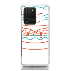 Burger T- Shirt Cat Burger T- Shirt Samsung Galaxy S20 Ultra 6 9 Inch Tpu Uv Case