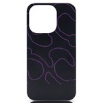 Abstract Pattern Purple Swirl T- Shirt Abstract Pattern Purple Swirl 7 iPhone 14 Pro Black UV Print Case Front