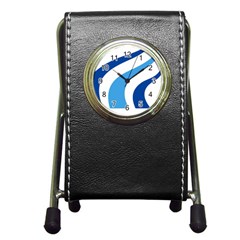 Abstract Pattern T- Shirt Abstract Pattern 5 Pen Holder Desk Clock