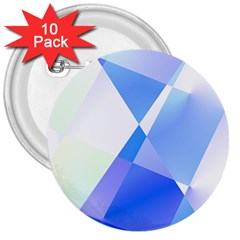 Abstract T- Shirt Blue Abstract Chess Cell Pattern Minimalism T- Shirt 3  Buttons (10 Pack) 