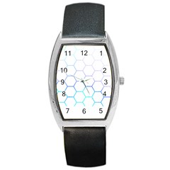 Abstract T- Shirt Honeycomb Pattern 6 Barrel Style Metal Watch