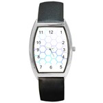 Abstract T- Shirt Honeycomb Pattern 6 Barrel Style Metal Watch Front