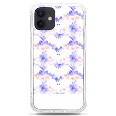 Bat Pattern T- Shirt Bats And Bows Blue Orange T- Shirt Iphone 12 Mini Tpu Uv Print Case	