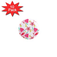 Batik T- Shirt Batik Flower Pattern 7 1  Mini Magnet (10 Pack) 