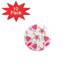 Batik T- Shirt Batik Flower Pattern 7 1  Mini Magnet (10 pack)  Front