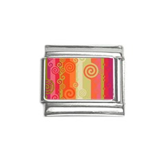 Ring Kringel Background Abstract Red Italian Charm (9mm) by Mariart