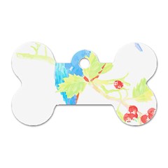 Bird Lover T- Shirtbird T- Shirt (9) Dog Tag Bone (one Side)