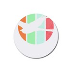 Bird Lover T- Shirtbird T- Shirt (11) Rubber Round Coaster (4 pack) Front