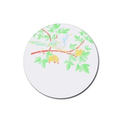 Bird Lover T- Shirtbird T- Shirt (23) Rubber Round Coaster (4 Pack)