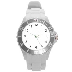 Birds Art T- Shirtbirds T- Shirt Round Plastic Sport Watch (l)