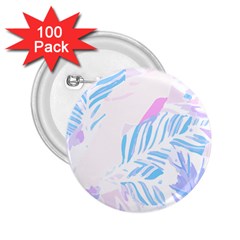 Blue T- Shirt Blue Tropical Pattern T- Shirt 2 25  Buttons (100 Pack) 