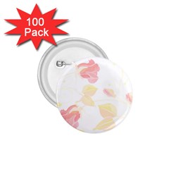 Botanical T- Shirt Botanical Beautiful Flowered T- Shirt 1 75  Buttons (100 Pack) 