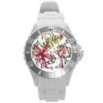 Botanical T- Shirt Botanical Majestic Counterfloor T- Shirt Round Plastic Sport Watch (L) Front