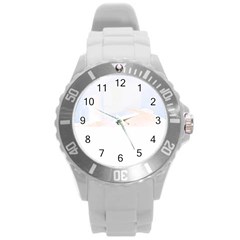 Building T- Shirt Building T- Shirt Round Plastic Sport Watch (l)