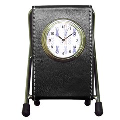 Bunnies T- Shirt Easter Bunnies Pattern T- Shirt Pen Holder Desk Clock