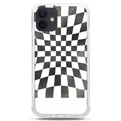 Checkerboard T- Shirt Watercolor Psychedelic Checkerboard T- Shirt Iphone 12 Mini Tpu Uv Print Case	