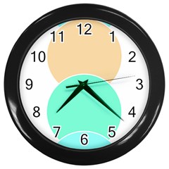 Circle T- Shirt Geo Metric Hues T- Shirt Wall Clock (black)