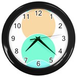 Circle T- Shirt Geo Metric Hues T- Shirt Wall Clock (Black) Front