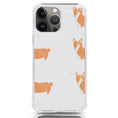 Corgi Dog T- Shirt Pembroke Welsh Corgi Dog Cute Pattern T- Shirt Iphone 13 Pro Max Tpu Uv Print Case
