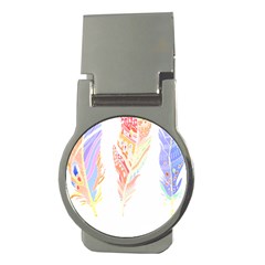 Feathers Design T- Shirtfeathers T- Shirt (1) Money Clips (round) 