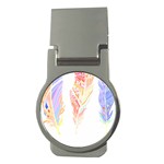 Feathers Design T- Shirtfeathers T- Shirt (1) Money Clips (Round)  Front