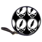 Black And White Deadhead Grateful Dead Steal Your Face Pattern Classic 20-CD Wallets Front