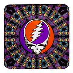 Gratefuldead Grateful Dead Pattern Square Glass Fridge Magnet (4 Pack)