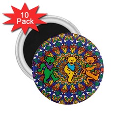 Grateful Dead Pattern 2 25  Magnets (10 Pack)  by Sarkoni