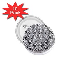Flower Of Life T- Shirt Flower Of Life Mandala T- Shirt 1 75  Buttons (10 Pack)