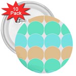 Geometric T- Shirtgeometric Pattern T- Shirt 3  Buttons (10 pack)  Front