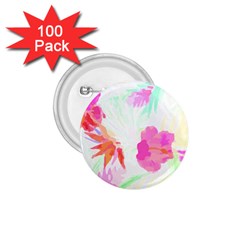 Hawaii T- Shirt Hawaii Flowerbages Pattern T- Shirt 1 75  Buttons (100 Pack) 