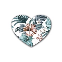 Hawaii T- Shirt Hawaii Hope Flowers Trend T- Shirt Rubber Coaster (heart) by EnriqueJohnson