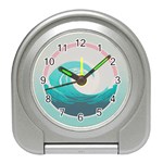 Tidal Wave Ocean Sea Tsunami Wave Minimalist Travel Alarm Clock Front