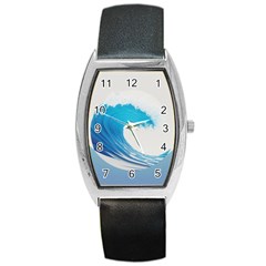 Wave Tsunami Tidal Wave Ocean Sea Water Barrel Style Metal Watch