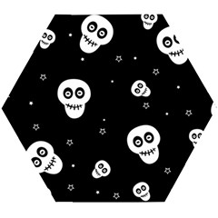 Skull Pattern Wooden Puzzle Hexagon by Ket1n9