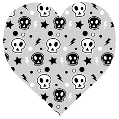 Skull-pattern- Wooden Puzzle Heart by Ket1n9