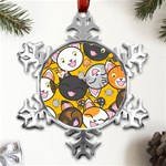 Cats-cute-kitty-kitties-kitten Metal Small Snowflake Ornament Front
