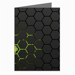 Green Android Honeycomb Gree Greeting Cards (pkg Of 8) by Ket1n9