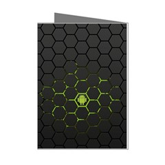 Green Android Honeycomb Gree Mini Greeting Cards (pkg Of 8) by Ket1n9