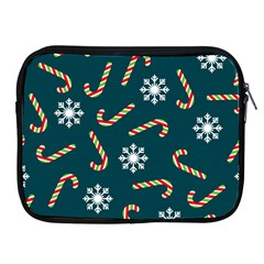 Christmas Seamless Pattern With Candies Snowflakes Apple Ipad 2/3/4 Zipper Cases by Ket1n9
